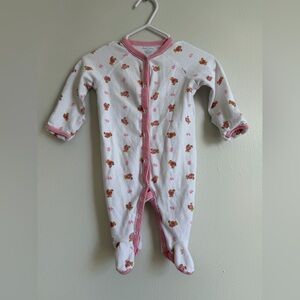 Ralph Lauren White and Pink Floral Kids Footie